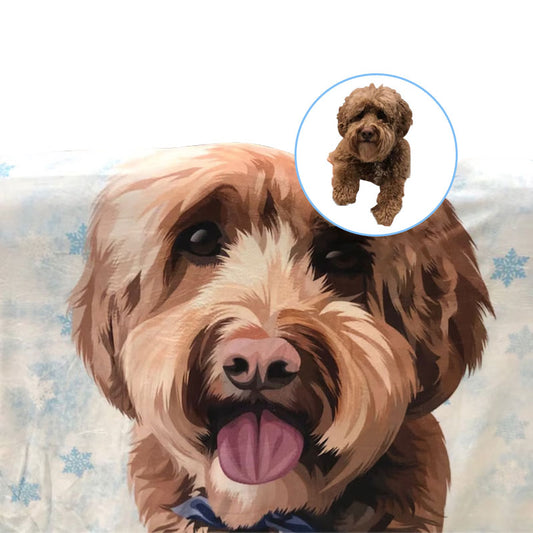 Custom Pet Portrait  Blanket