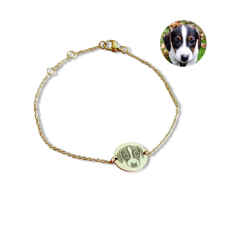 Personalized Bracelet With Pet Portrait