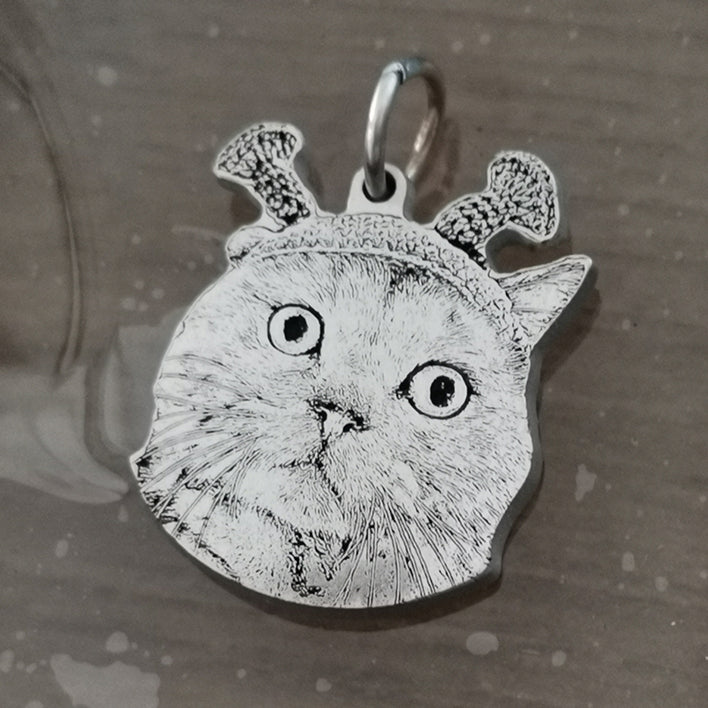 Customized Pet Memorial Sterling Silver Medal