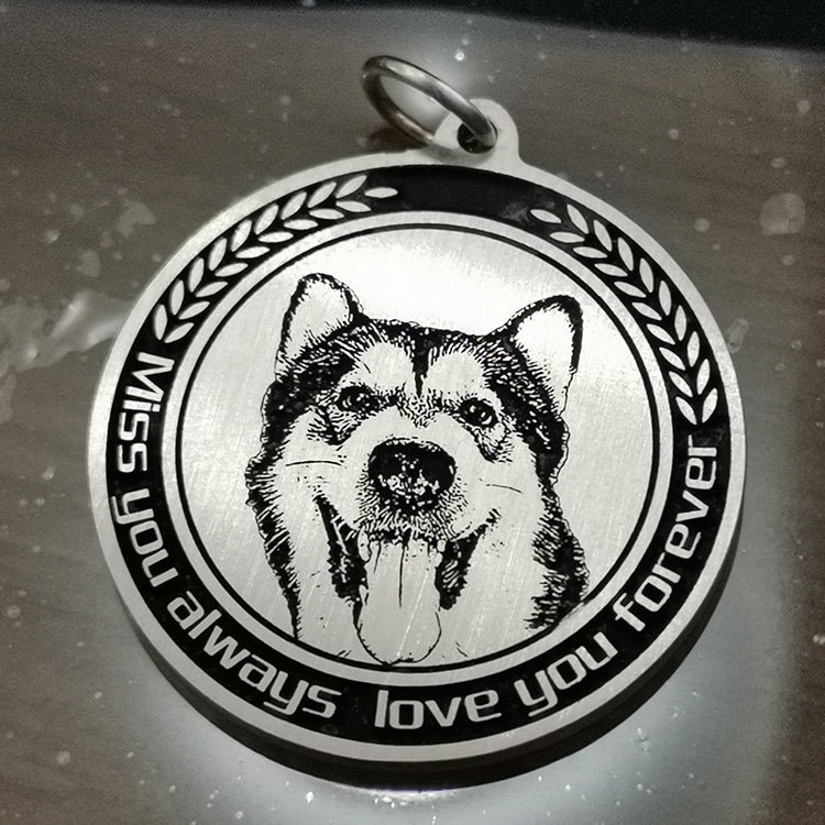 Customized Pet Memorial Sterling Silver Medal