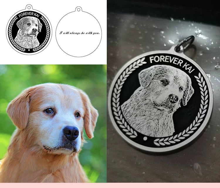 Customized Pet Memorial Sterling Silver Medal