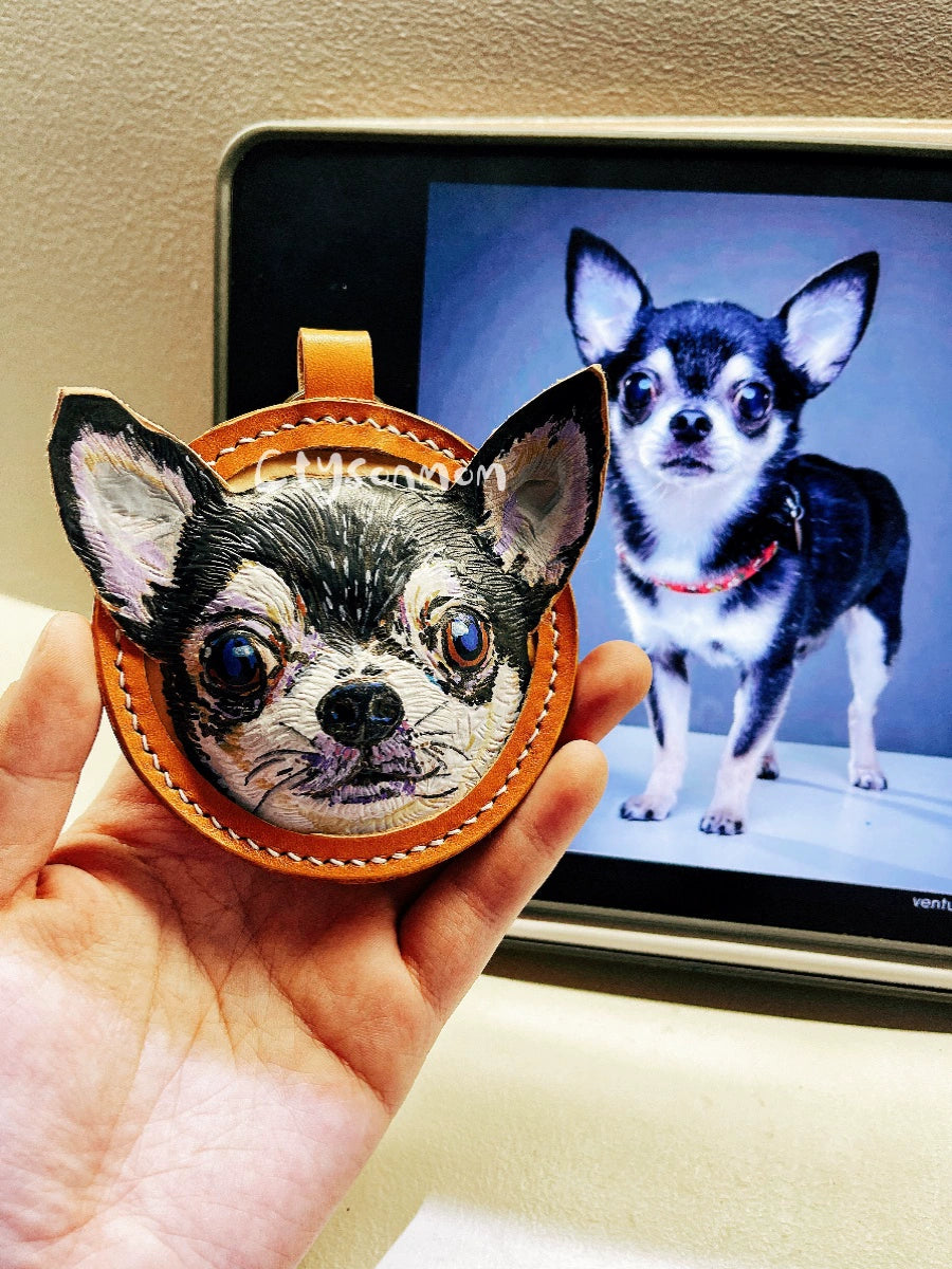 Customized Pet Leather Keychain