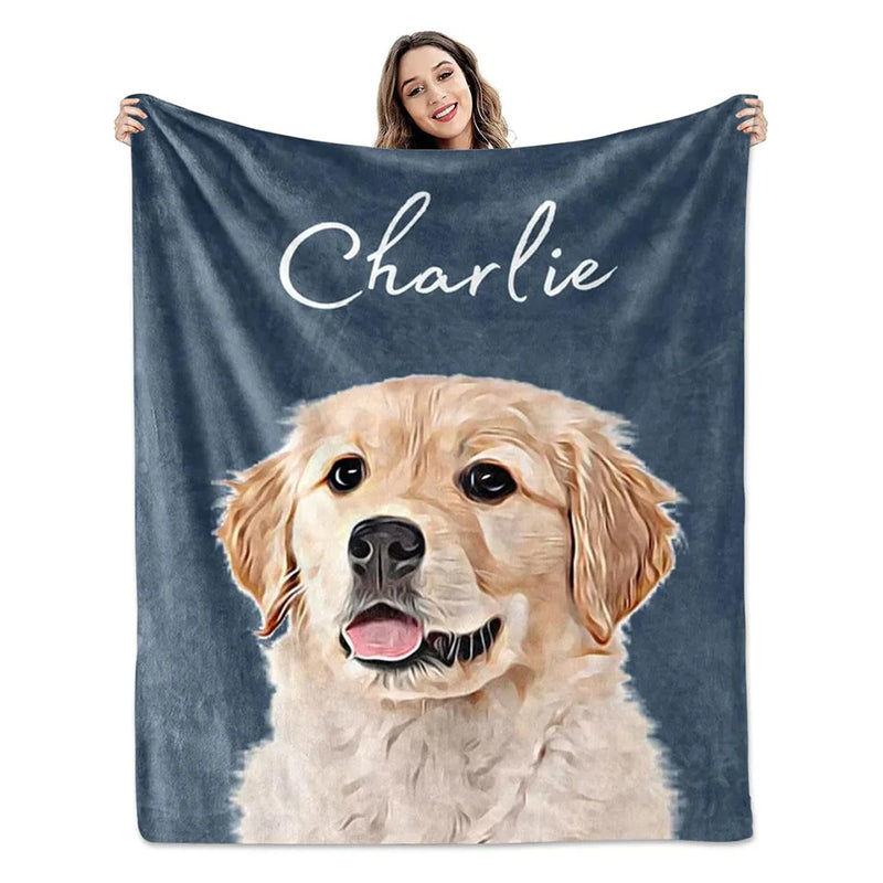 Custom Pet Photo Blankets