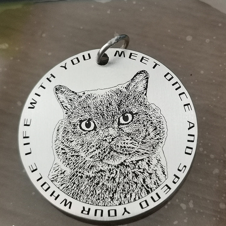 Customized Pet Memorial Sterling Silver Medal