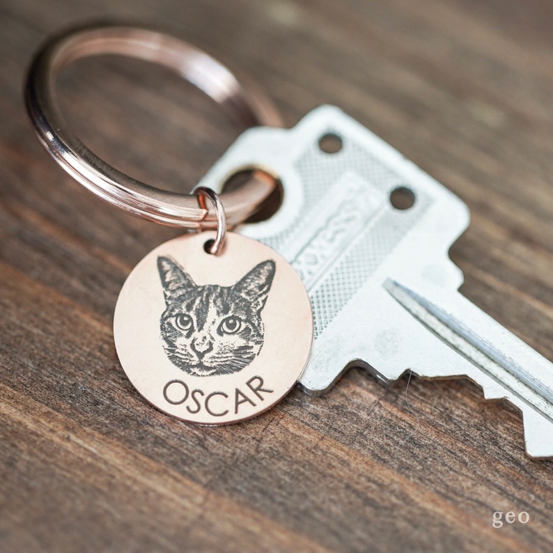 Custom Pet Portrait Keychains