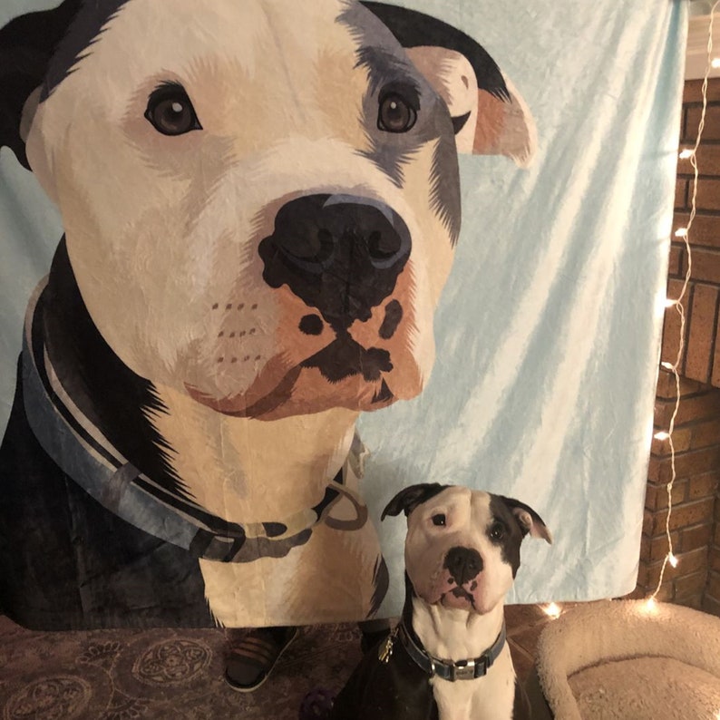 Custom Pet Portrait  Blanket