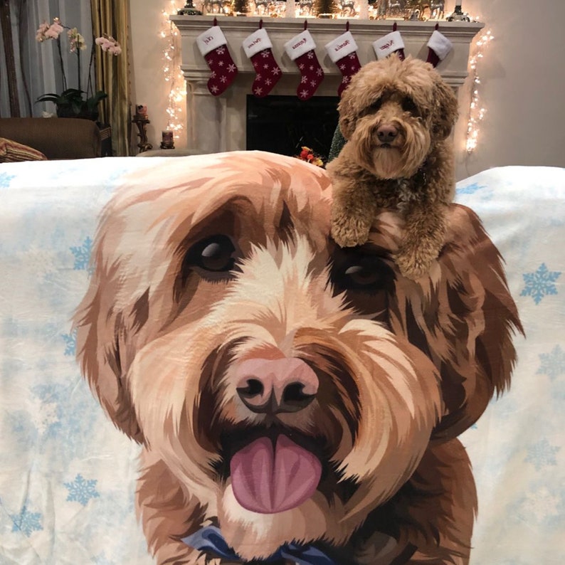 Custom Pet Portrait  Blanket