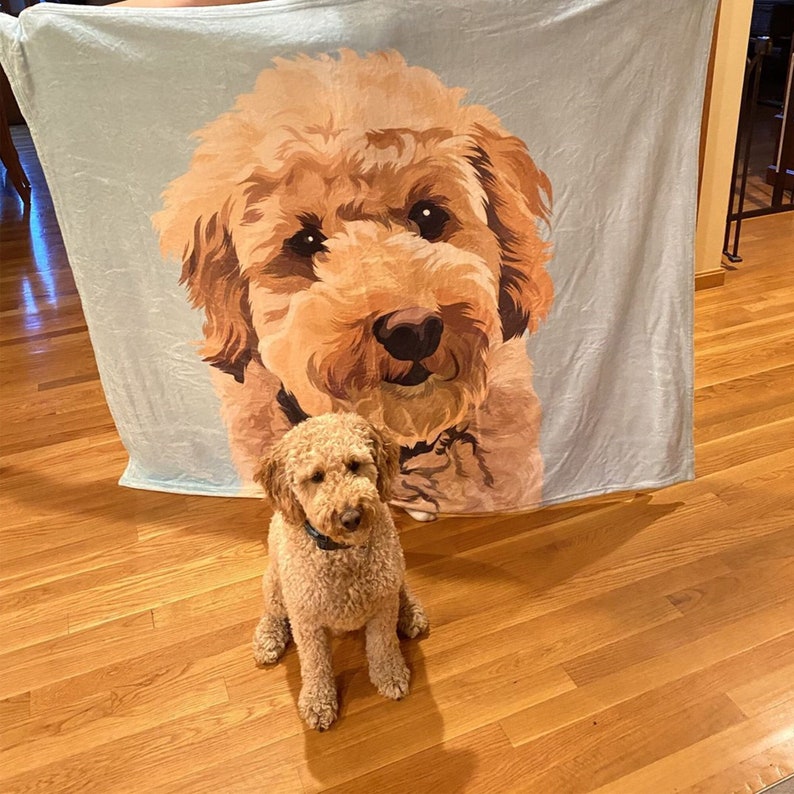 Custom Pet Portrait  Blanket