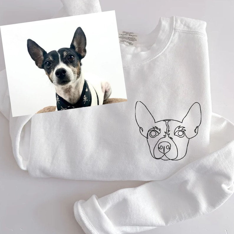 Custom Pet Embroidered Sweatshirt from Photo