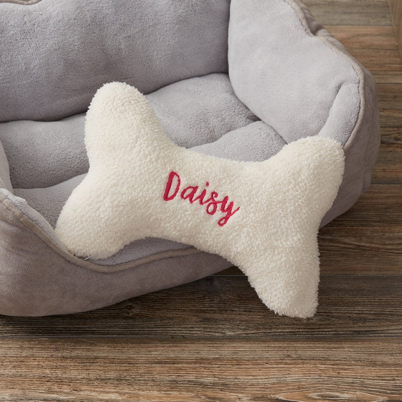 Personalized Dog Bone Large Pet Pillow